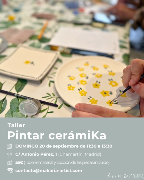 taller de pintura en cerámica